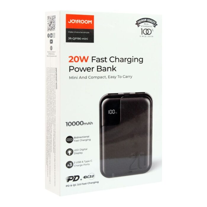 Joyroom JR-QP190 Mini 10000mAh 20W Fast Charging Power Bank 2