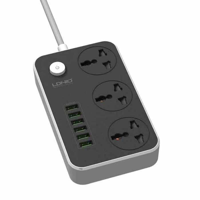LDNIO SC3604 Power Strip with 3 AC Sockets and 6 USB Ports 1