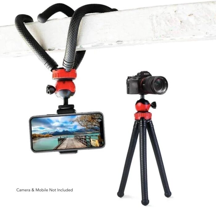 Octopus Tripod With Ball Head - Best For DSLR Or Smartphone Vlogging & Table Stand 1