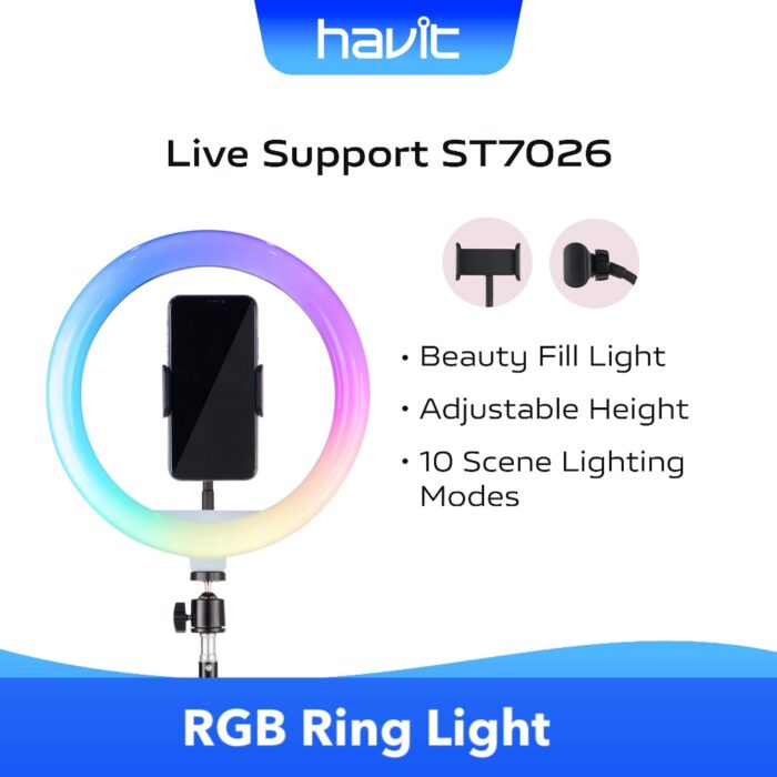 RGB LED Ring Light with Tripod 1