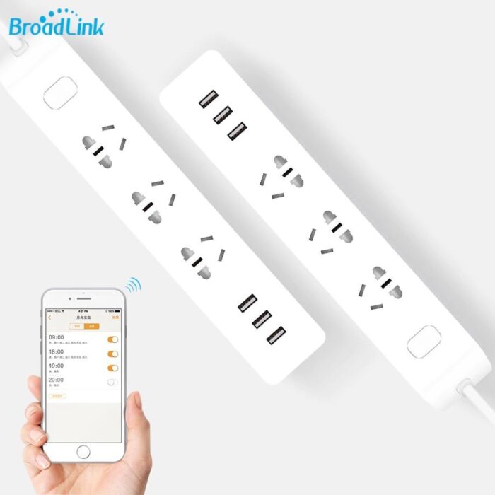 Broadlink MP2 WiFi Enabled Smart Power Strip With 3 USB Charging Port 1