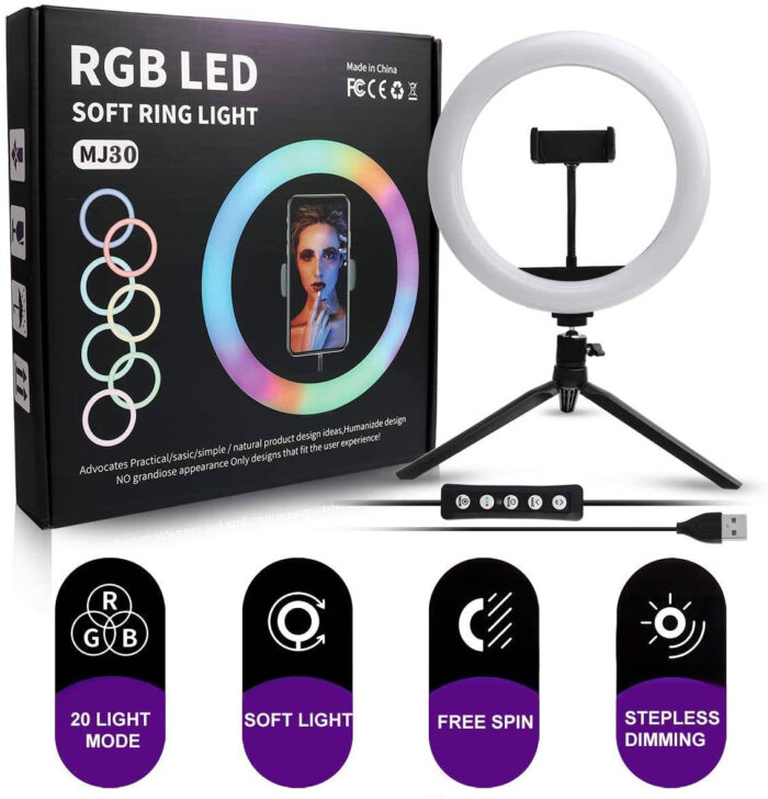 RGB LED Soft Ring Light MJ30 (Without Stand) 1