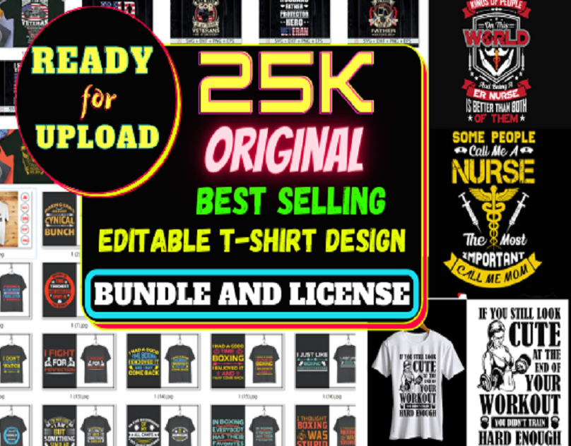 250k+ Original Editable T-Shirt Design Mega Bundle 43