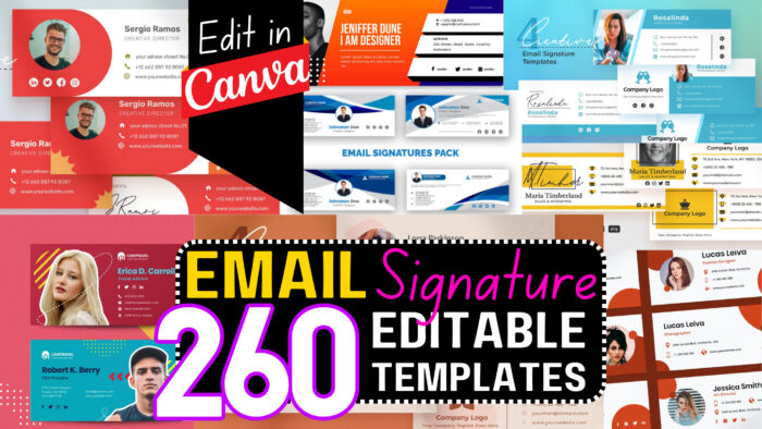 250+ Email Signature Template Bundle 1