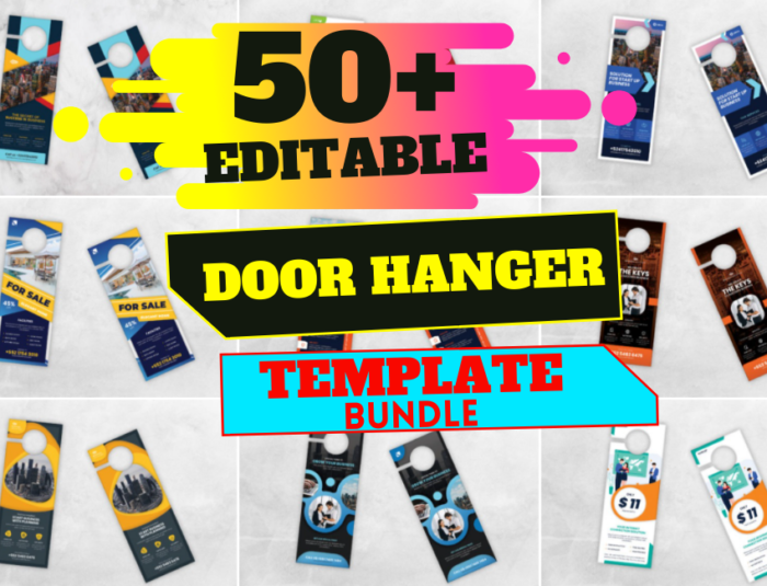 50+High-Quality Editable Door Hanger Design Template 1