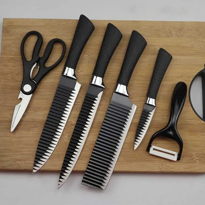 Family Kitchen Knife Set 6 In 1 Kitchen Scissors Fruit Peel Set 1