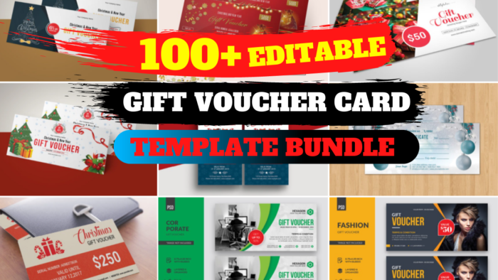 100+Editable Gift Voucher Card Design Template 1