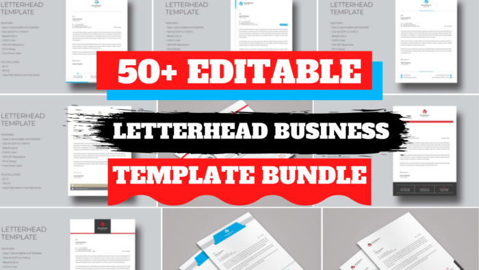 50+Editable Letterhead Business Template Design 1